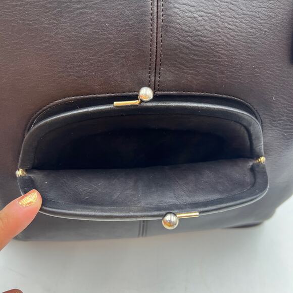 Vintage Coach Skinny Tote 9546 Brown Leather Handbag Purse - Picture 8 of 12